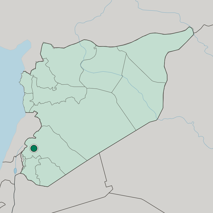 Map showing Barza — In Syria