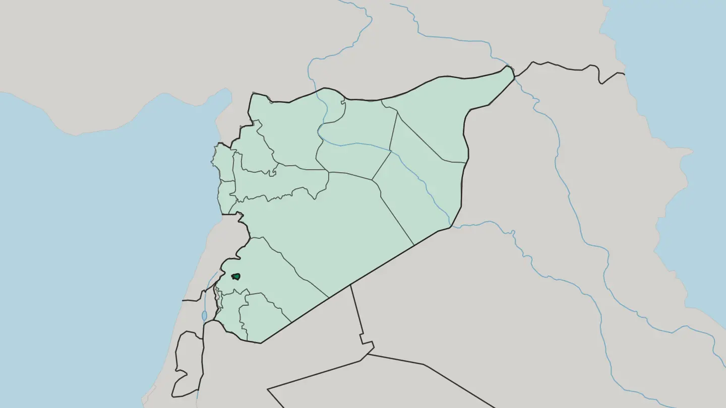Map of Damascus Governorate in Syria