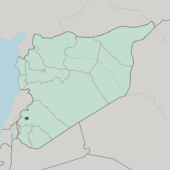 Map showing Damascus Governorate — In Syria