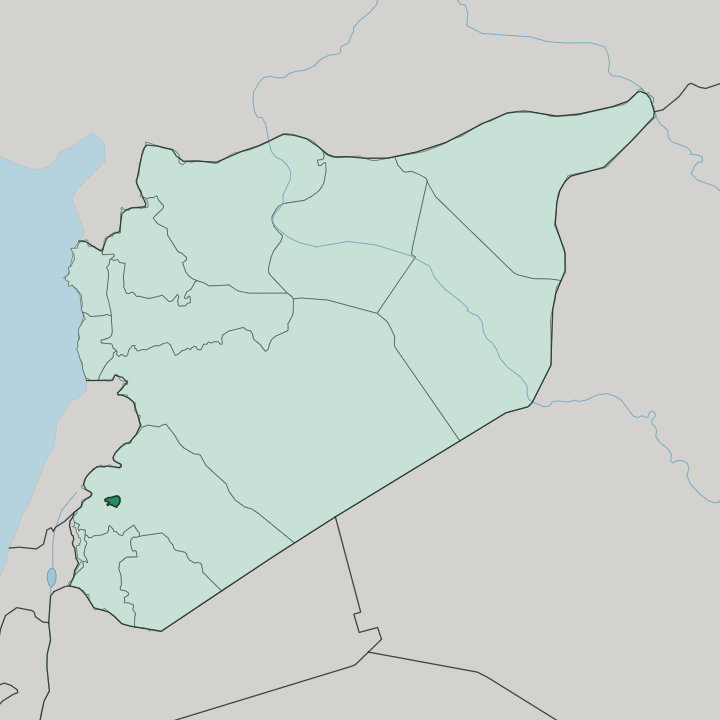 Map showing Damascus Governorate — In Syria