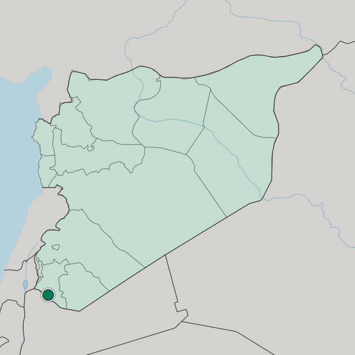 Map showing Dar‘ā — In Syria