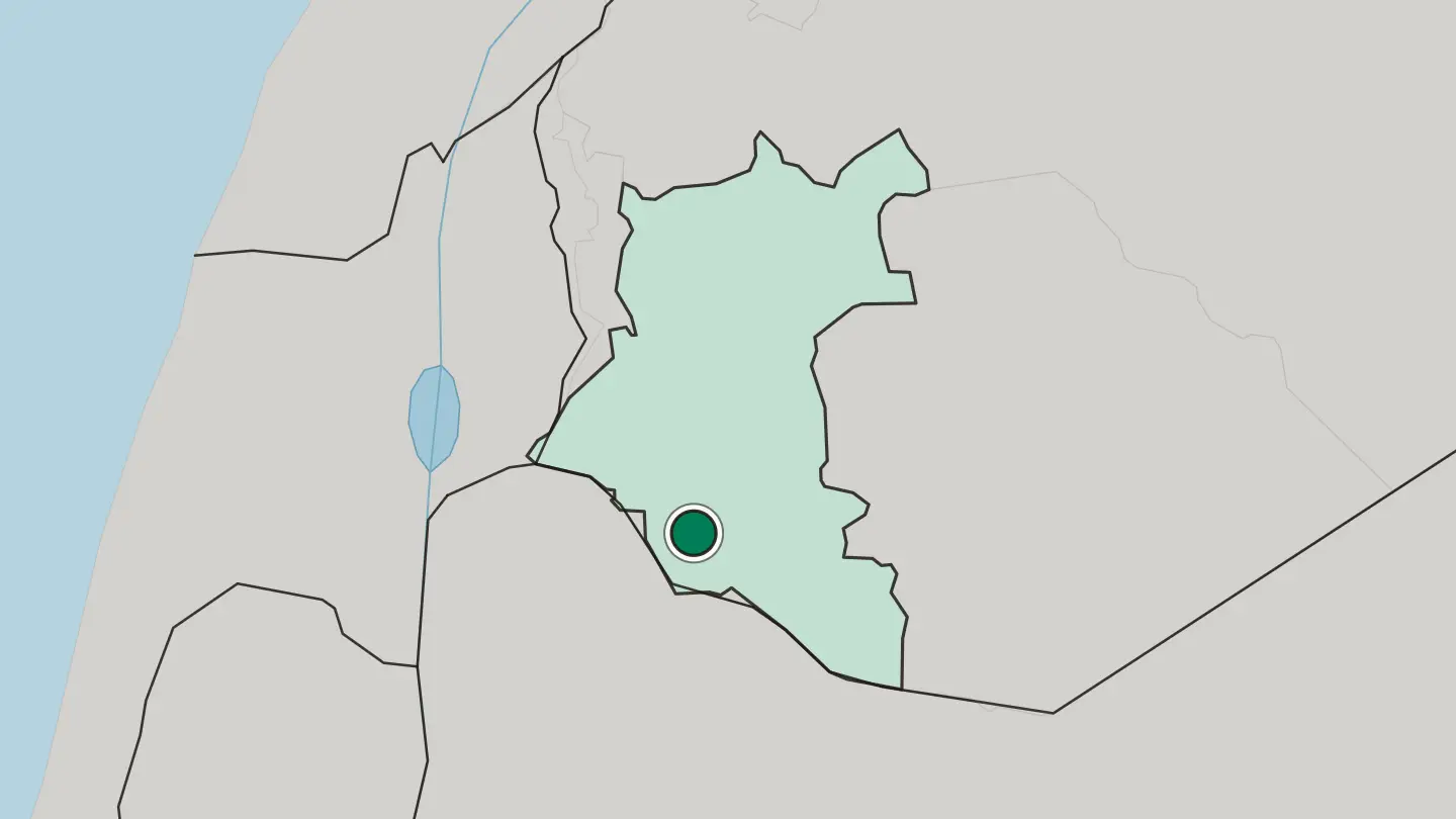 Map of Dar‘ā in Syria