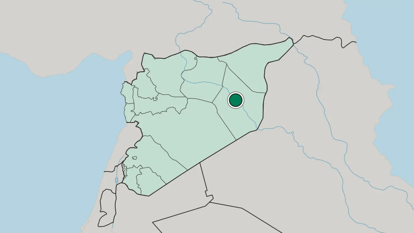 Map of Deir ez-Zor in Syria
