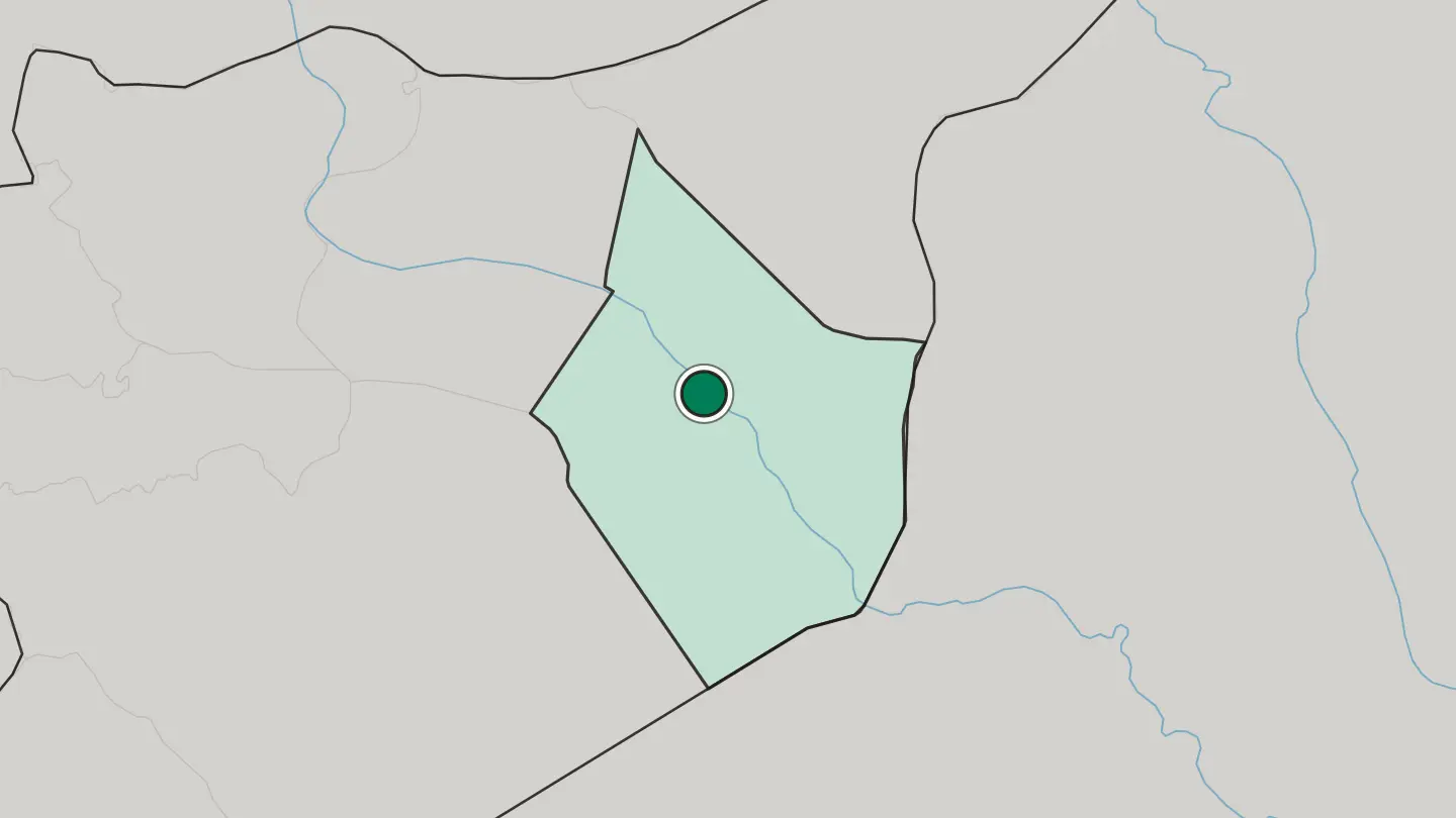 Map of Deir ez-Zor in Syria