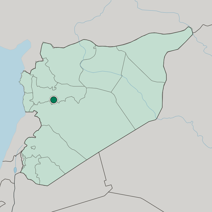 Map showing As Salamīyah — In Syria