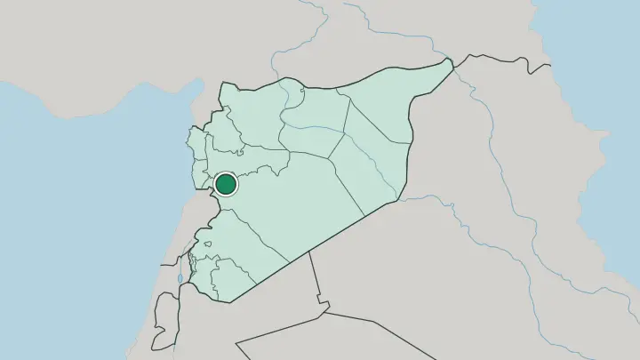 Map of Homs in Syria