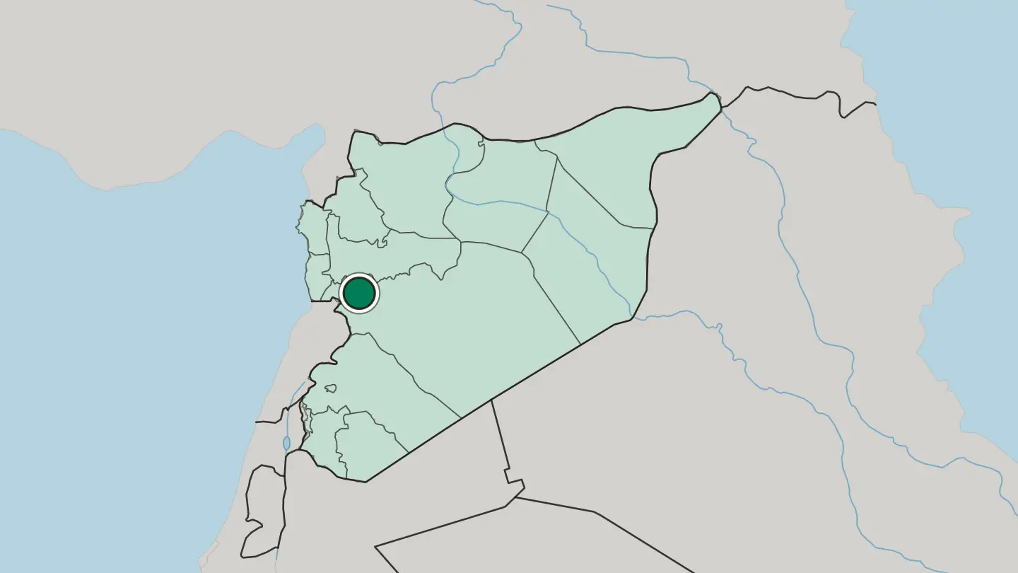 Map of Homs in Syria