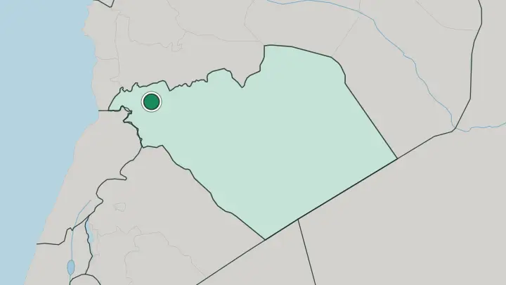 Map of Homs in Syria