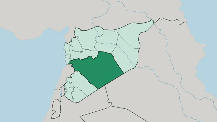 Map of Homs Governorate in Syria