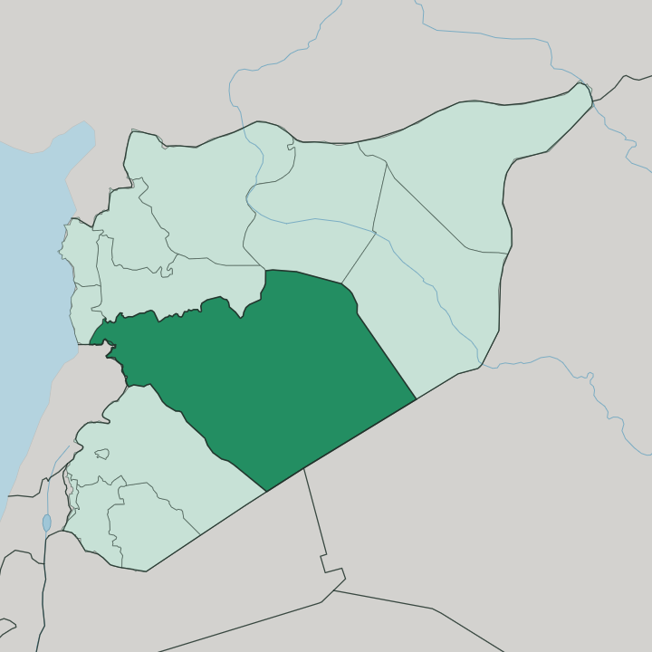 Map showing Homs Governorate — In Syria