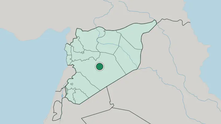 Map of Tadmur in Syria