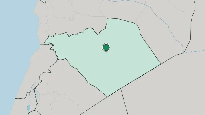 Map of Tadmur in Syria
