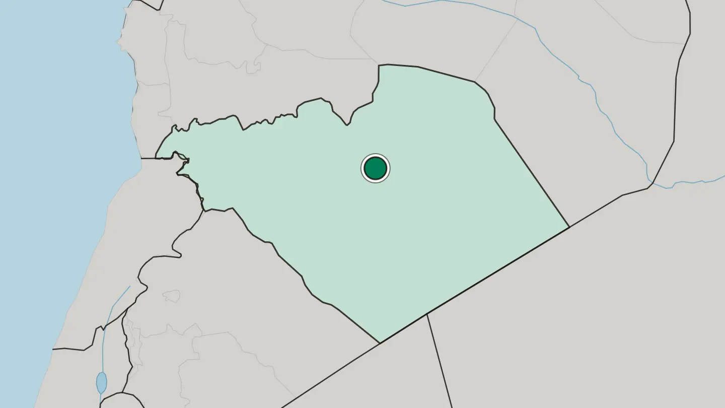 Map of Tadmur in Syria