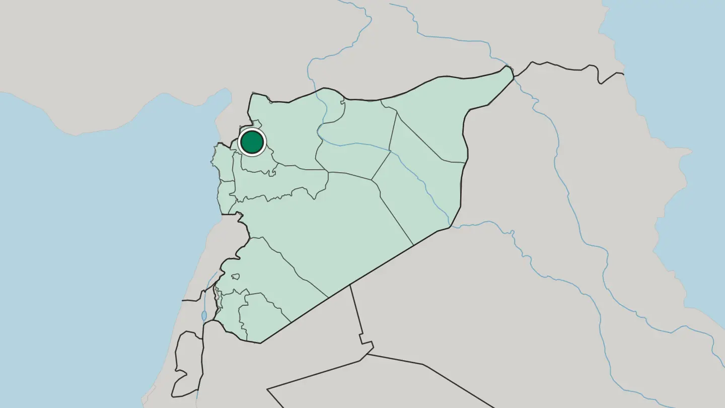 Map of Idlib in Syria
