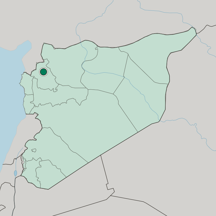 Map showing Idlib — In Syria