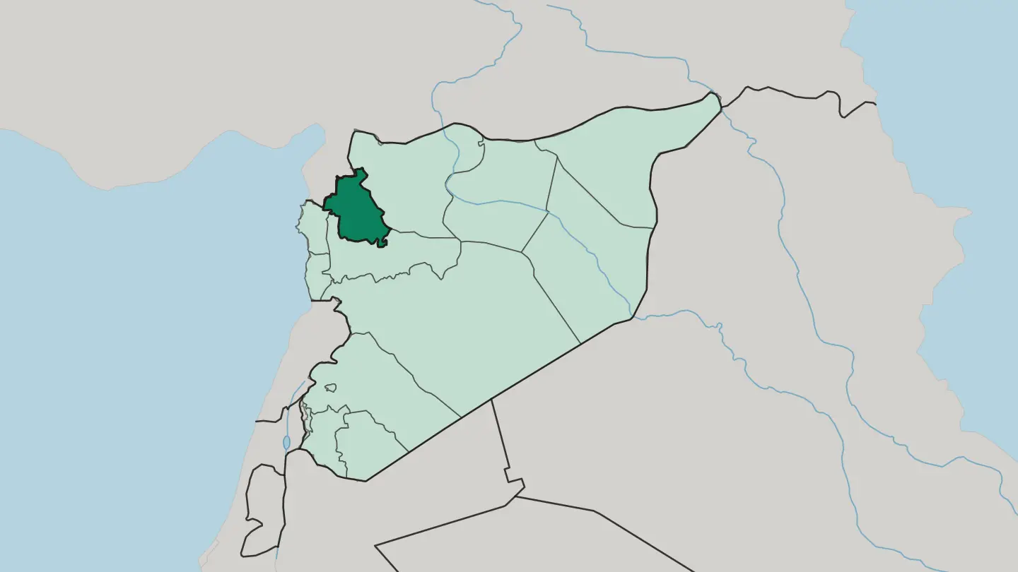 Map of Idlib Governorate in Syria