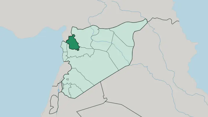 Map of Idlib Governorate in Syria