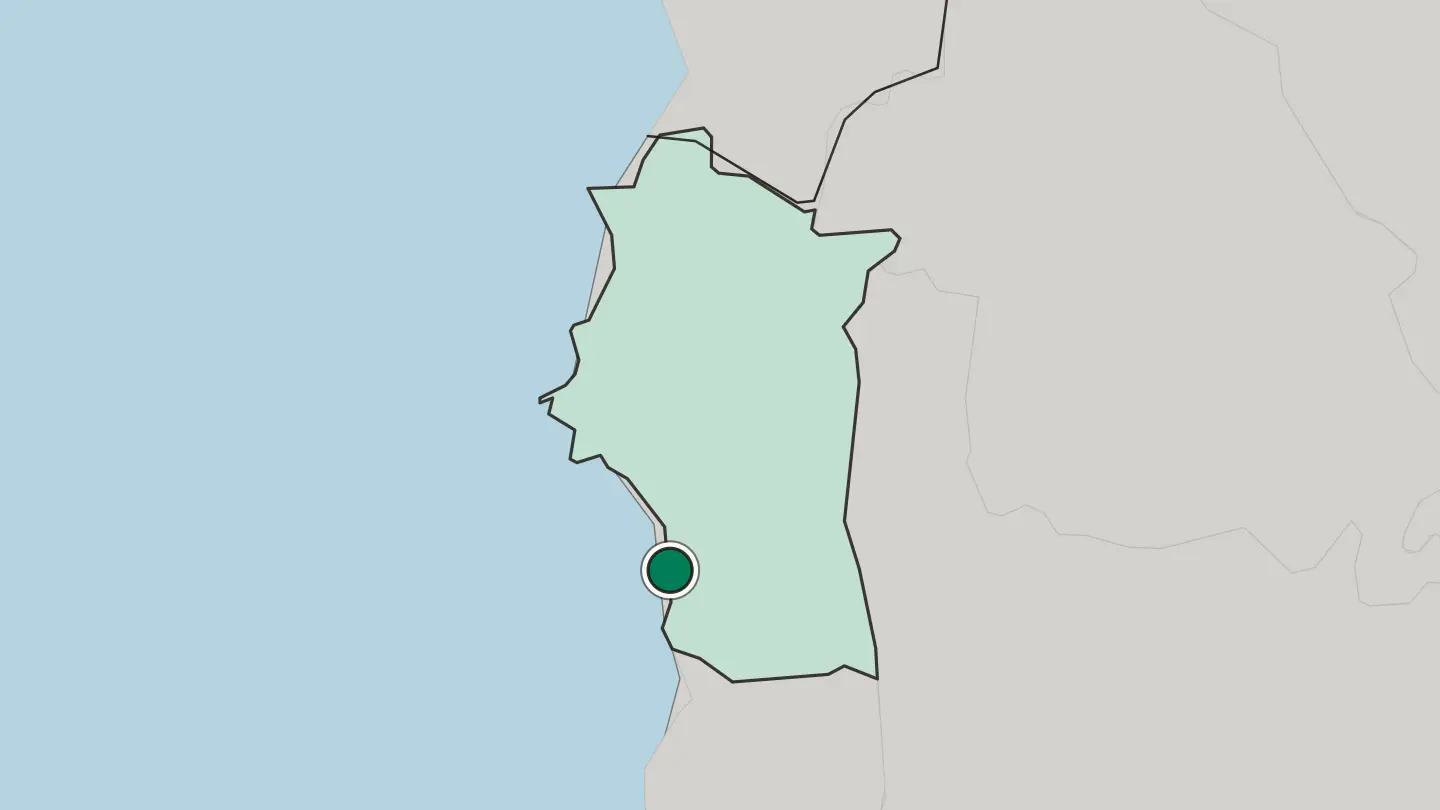 Map of Jablah in Syria