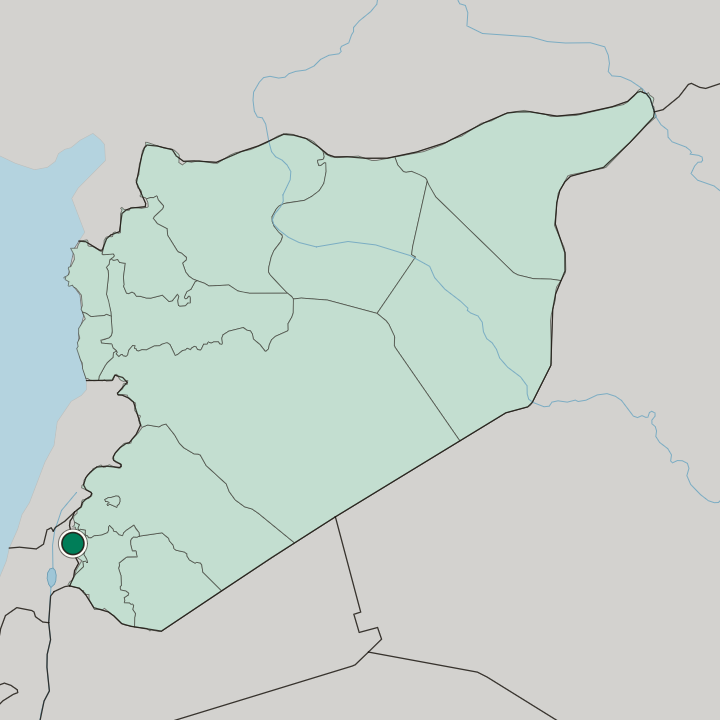 Map showing Al Qunayţirah — In Syria