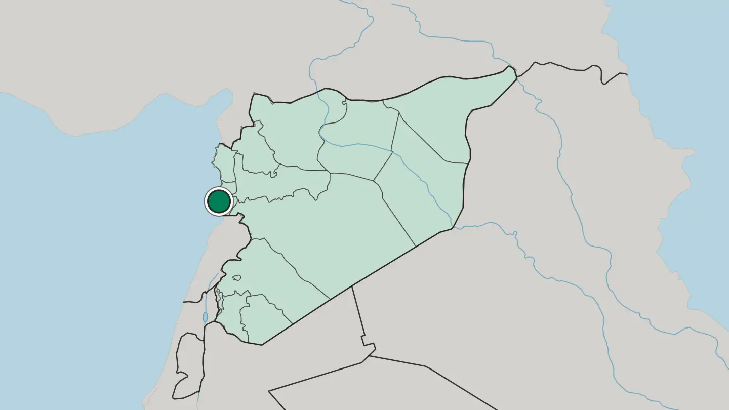 Map of Ţarţūs in Syria