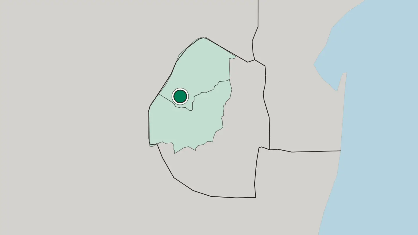Map of Mbabane in Eswatini