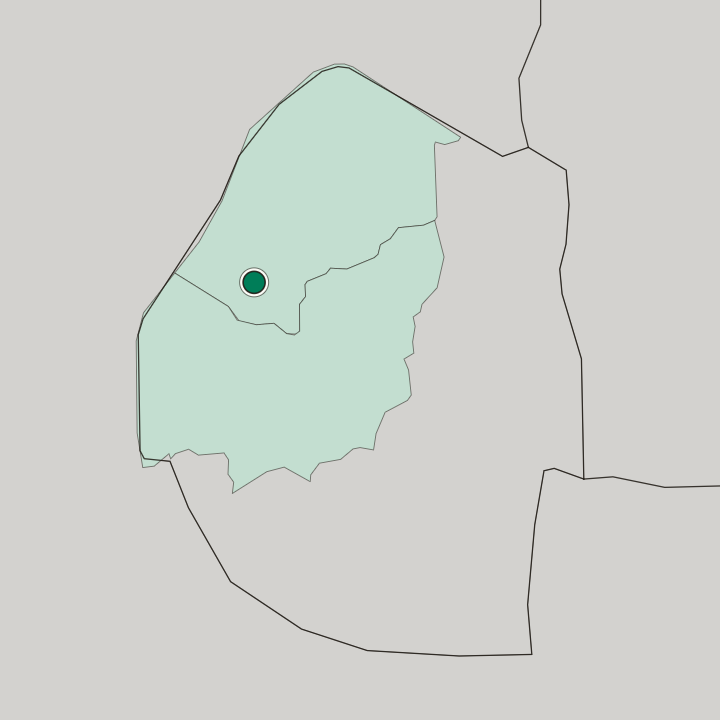 Map showing Mbabane — In Eswatini