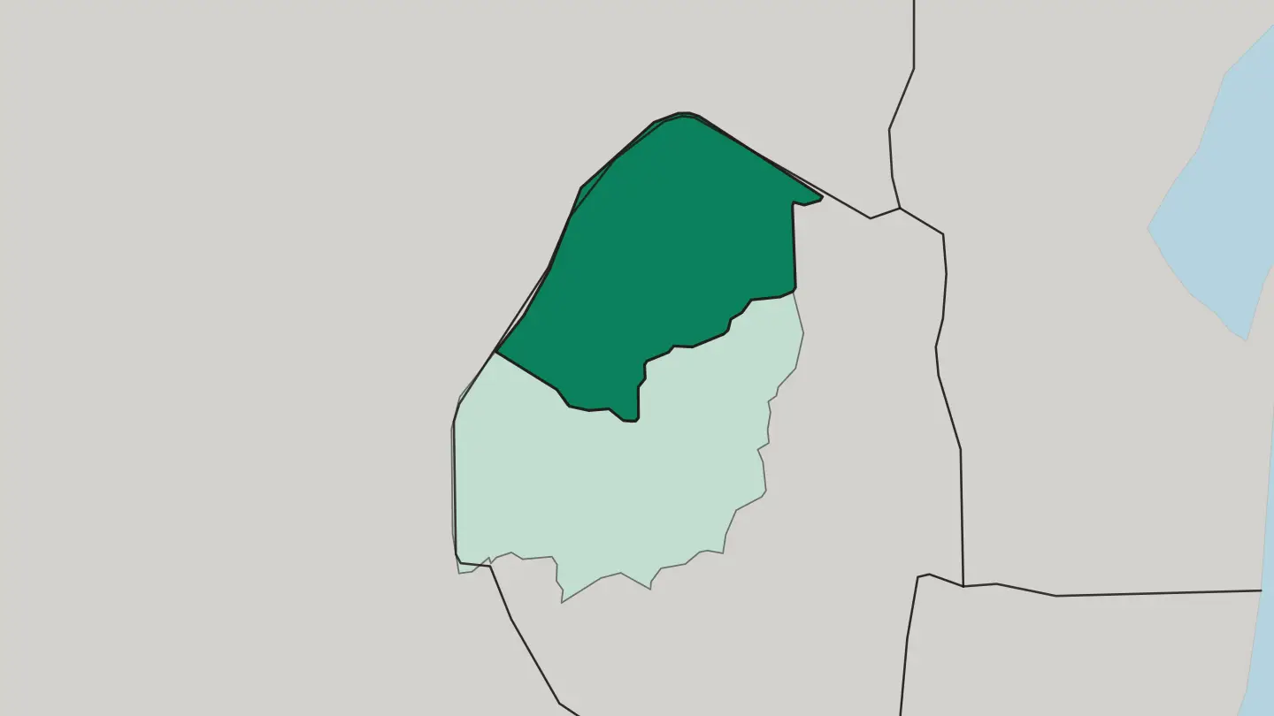 Map of Hhohho in Eswatini