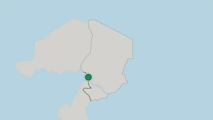 Map of N'Djamena in Chad