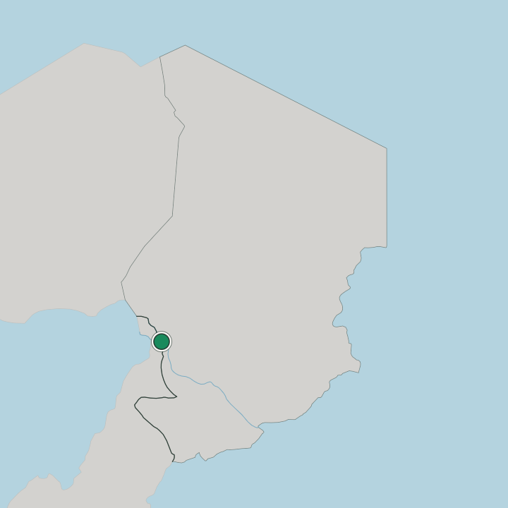 Map showing N'Djamena — In Chad