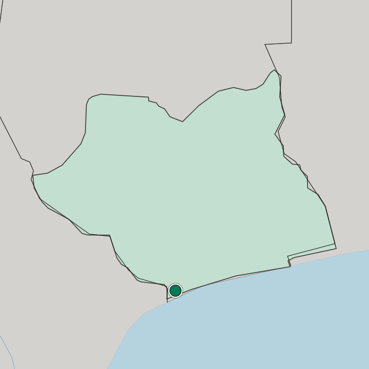 Map showing Lomé — In Maritime