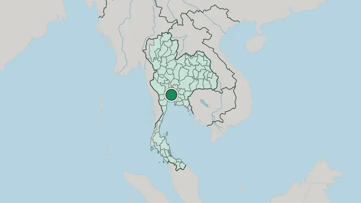 Map of Bangkok in Thailand