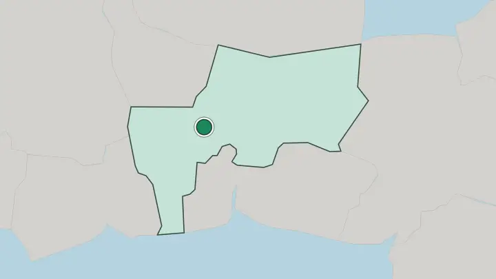 Map of Bangkok in Thailand