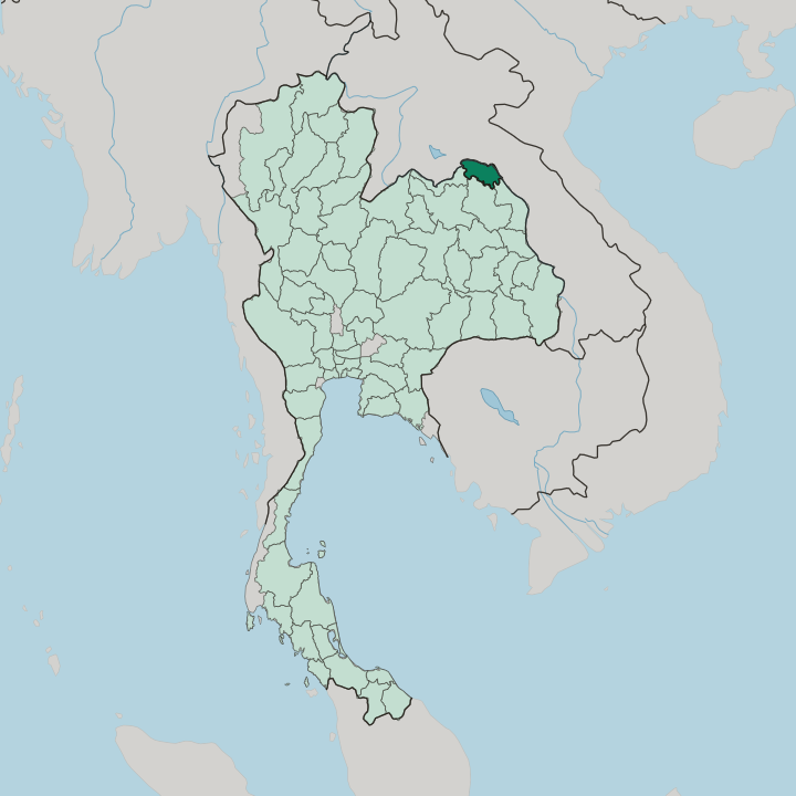 Map showing Changwat Bueng Kan — In Thailand