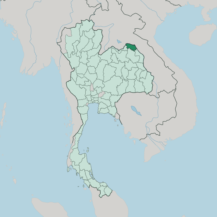 Map showing Changwat Bueng Kan — In Thailand