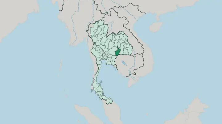 Map of Changwat Buri Ram in Thailand