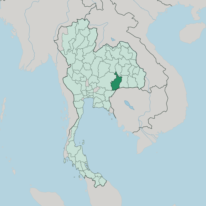 Map showing Changwat Buri Ram — In Thailand