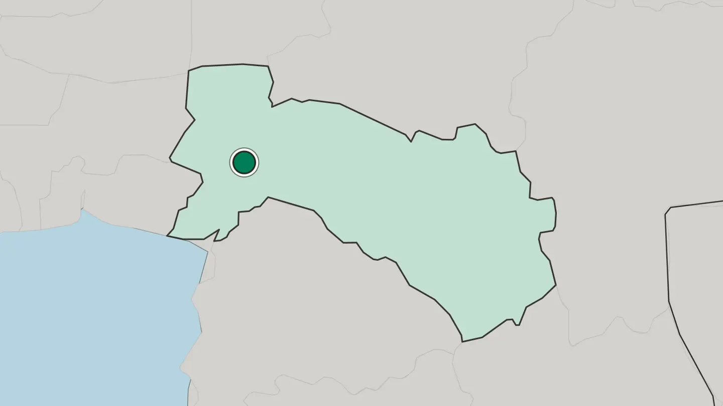 Map of Chachoengsao in Thailand