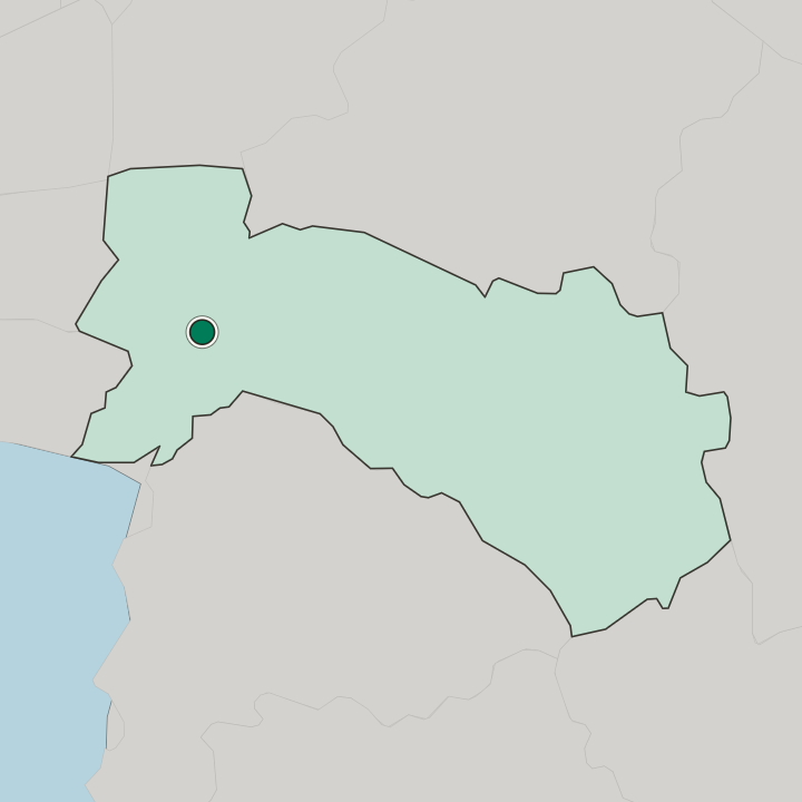 Map showing Chachoengsao — In Changwat Chachoengsao