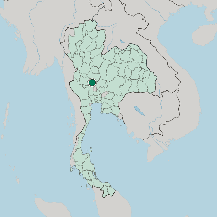 Map showing Chai Nat — In Thailand