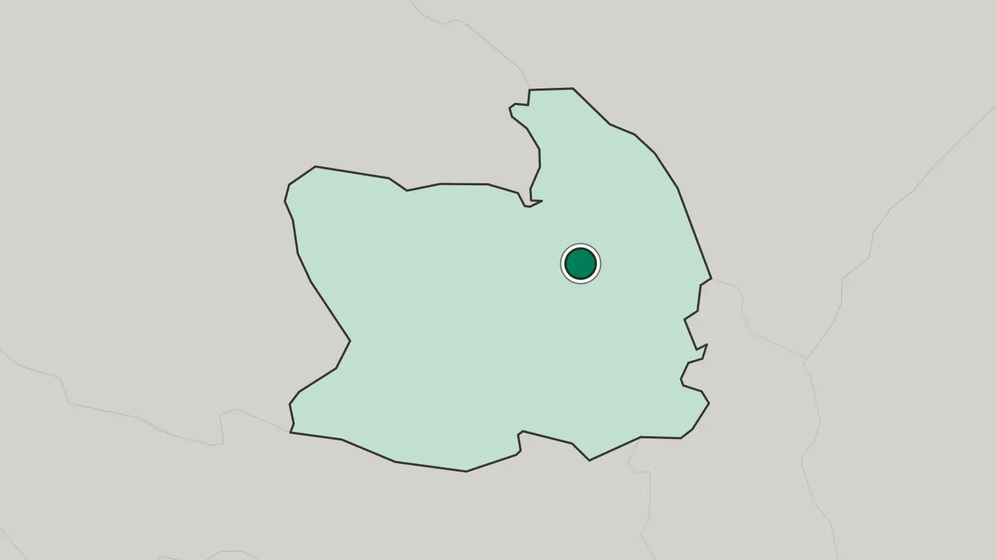 Map of Chai Nat in Thailand