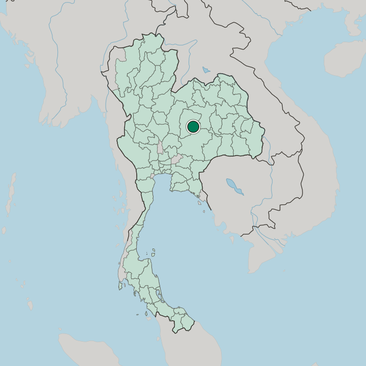 Map showing Chaiyaphum — In Thailand