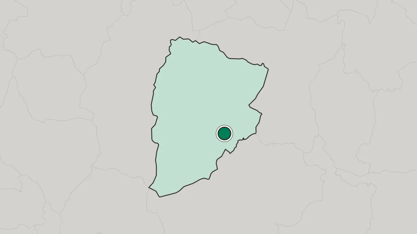 Map of Chaiyaphum in Thailand