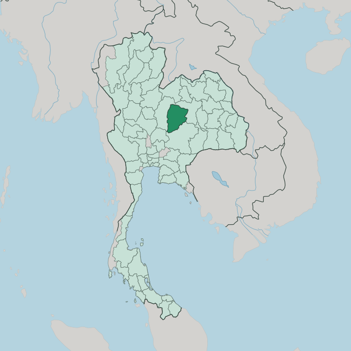 Map showing Changwat Chaiyaphum — In Thailand