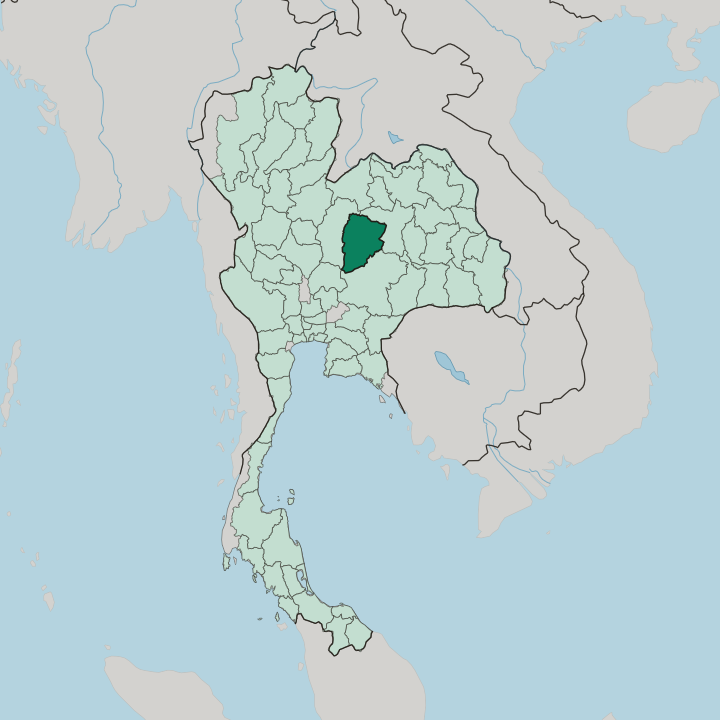 Map showing Changwat Chaiyaphum — In Thailand