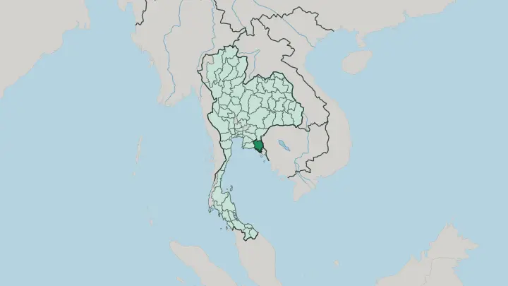 Map of Changwat Chanthaburi in Thailand