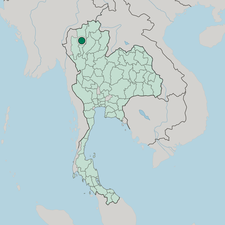 Map showing Chiang Mai — In Thailand
