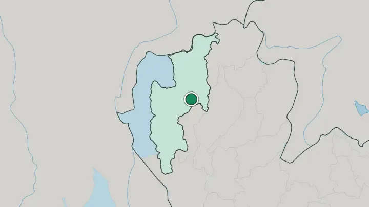 Map of Chiang Mai in Thailand