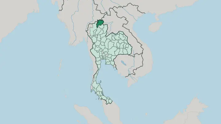 Map of Changwat Chiang Rai in Thailand
