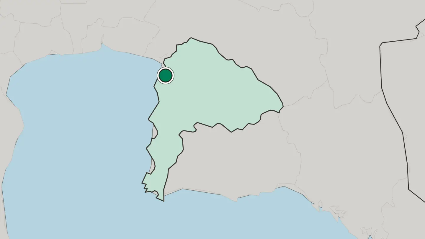 Map of Chon Buri in Thailand