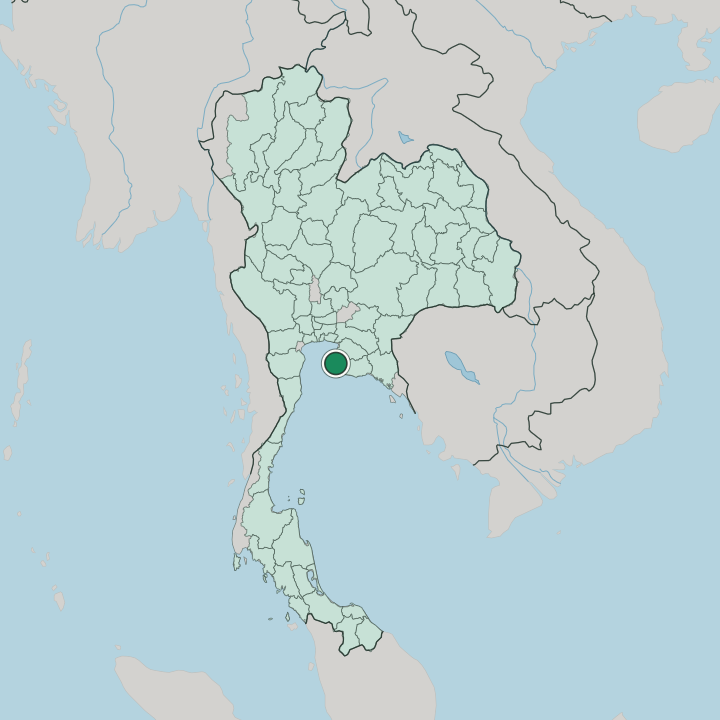 Map showing Pattaya — In Thailand